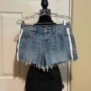 BNWT Hudson Jeans Blue Denim Shorts With Zippers on the side